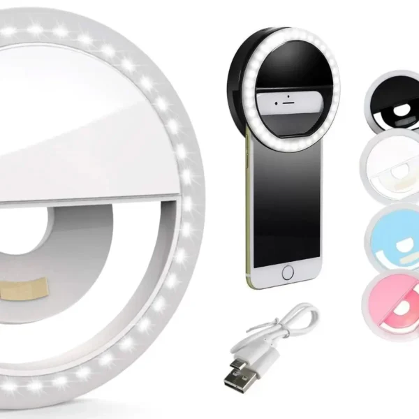 Mini Ring Light Selfie Com Luz De Led Para Celular - Imagem 2