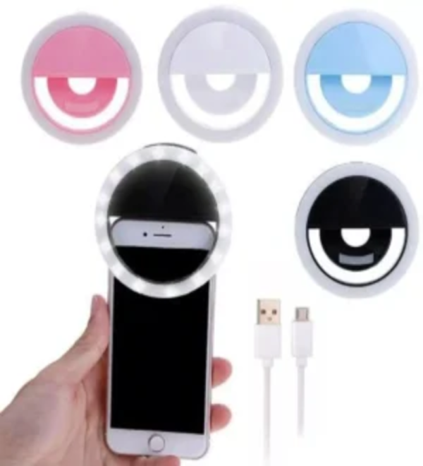Mini Ring Light Selfie Com Luz De Led Para Celular