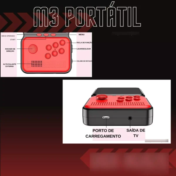 Videogame Portátil Game Box Power M3 - Imagem 6