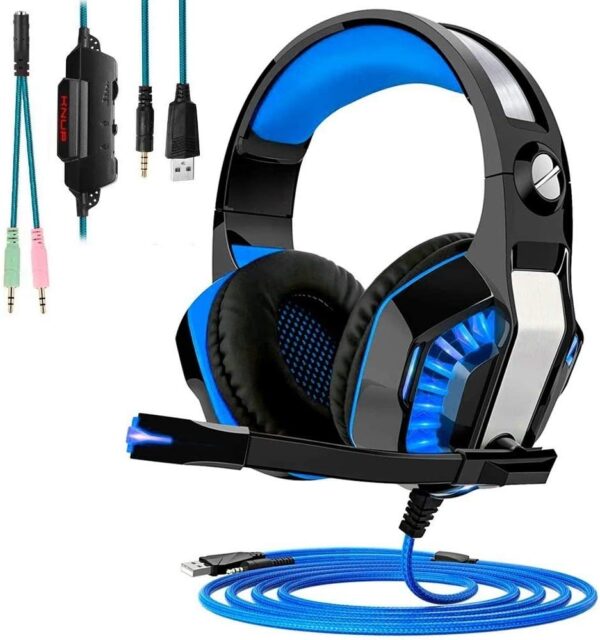 Fone De Ouvido Gamer Headset Knup Kp-455A Com Led Microfone - Imagem 5