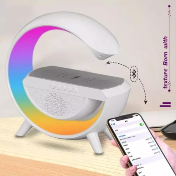 Luminária De Mesa G Speaker Smart Station Bluetooth C/ Som - Imagem 9