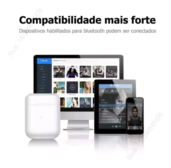 Fone De Ouvido Bluetooth I12 Tws Sem Fio Touch Recarregável - Imagem 9