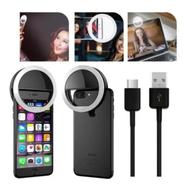 Mini Ring Light Selfie Com Luz De Led Para Celular - Imagem 10