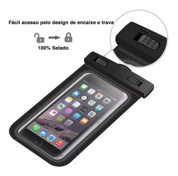 Bolsa Case Prova Dágua Celular Universal Impermeável - Imagem 12