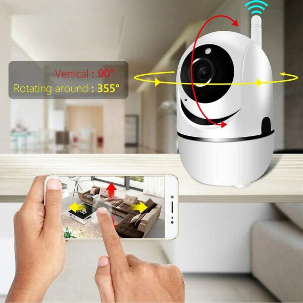 Babá Eletrônica Câmera Wifi Sem Fio Visão Noturna Microfone - Imagem 2