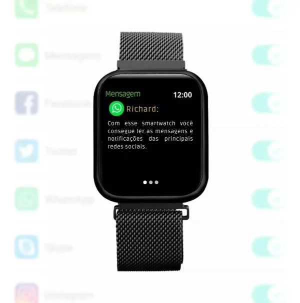 Relógio Smartwatch T80 Celular Inteligente - Imagem 2