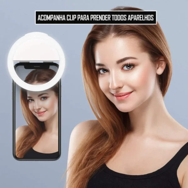 Mini Ring Light Selfie Com Luz De Led Para Celular - Imagem 6
