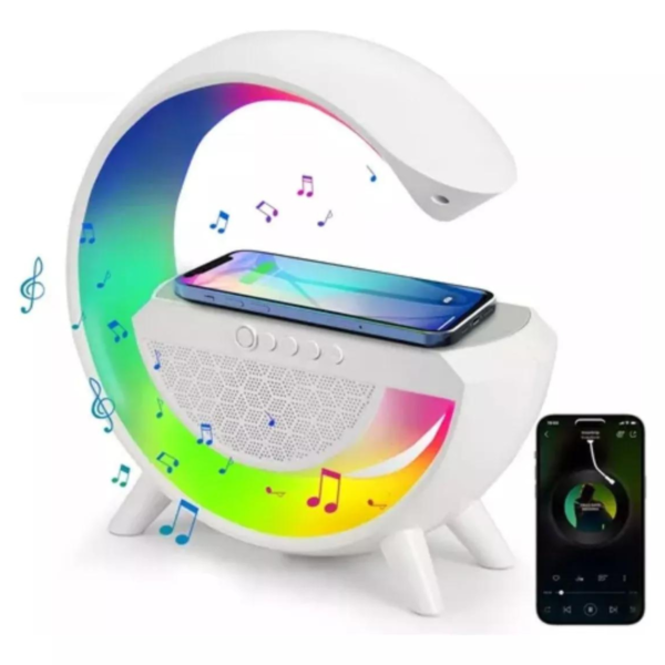 Luminária De Mesa G Speaker Smart Station Bluetooth C/ Som - Imagem 11