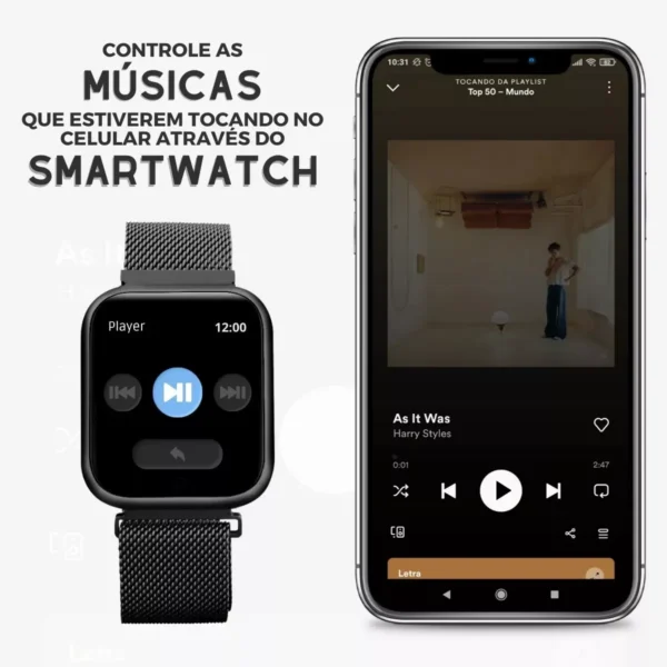 Relógio Smartwatch T80 Celular Inteligente - Imagem 5