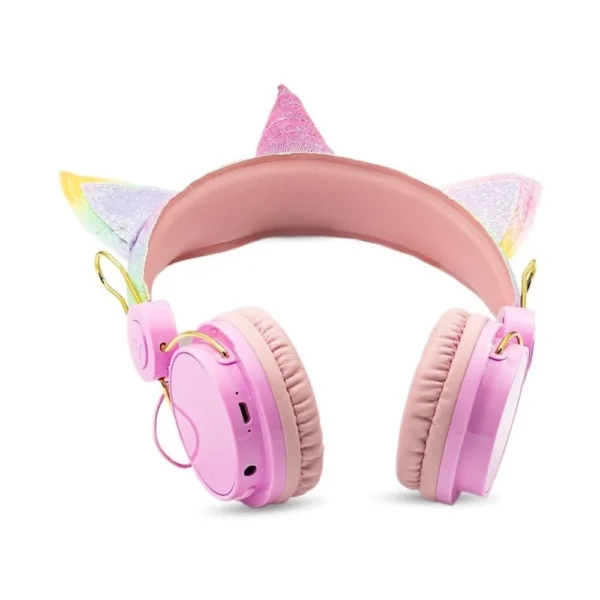 Headphone Fone De Ouvido Sem Fio Bluetooth Unicórnio Brilho - Imagem 5