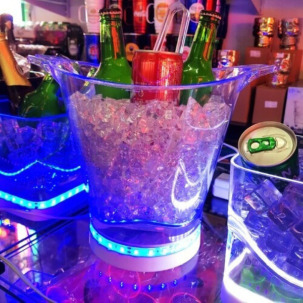 Balde Caixa de Som Para Gelo Em Acrílico Com Bluethooth e Led - Imagem 7