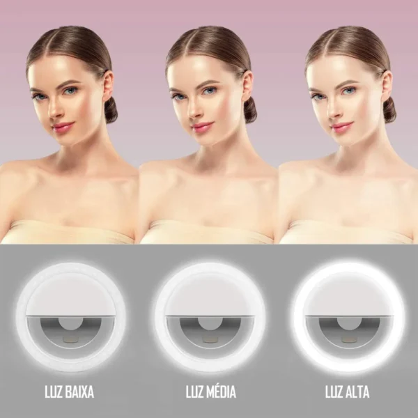Mini Ring Light Selfie Com Luz De Led Para Celular - Imagem 9