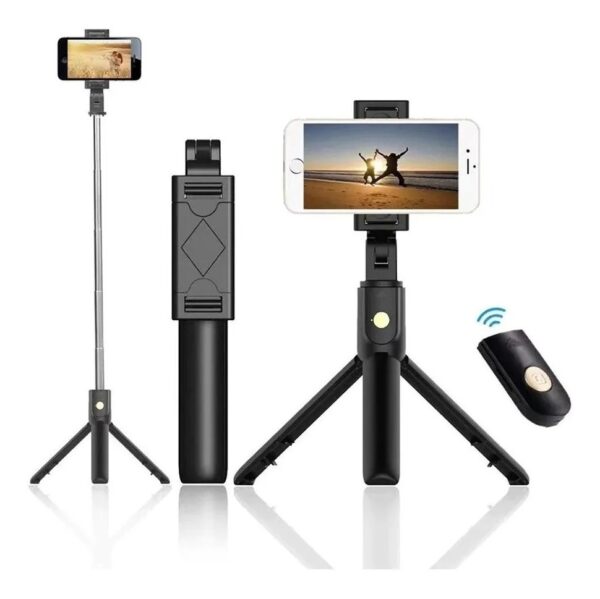 Tripé Bluetooth Mini 360º Pau De Selfie 3em 1 Celular - Imagem 8