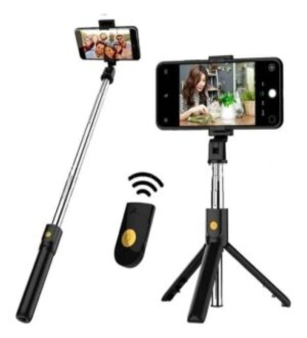 Tripé Bluetooth Mini 360º Pau De Selfie 3em 1 Celular