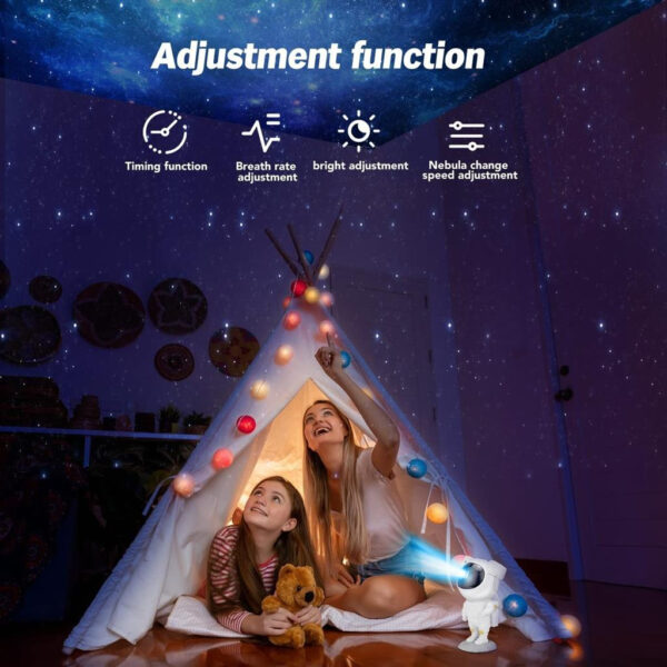 Projetor Astronauta Lua Galaxia Infantil Abajur Led Menino - Imagem 4
