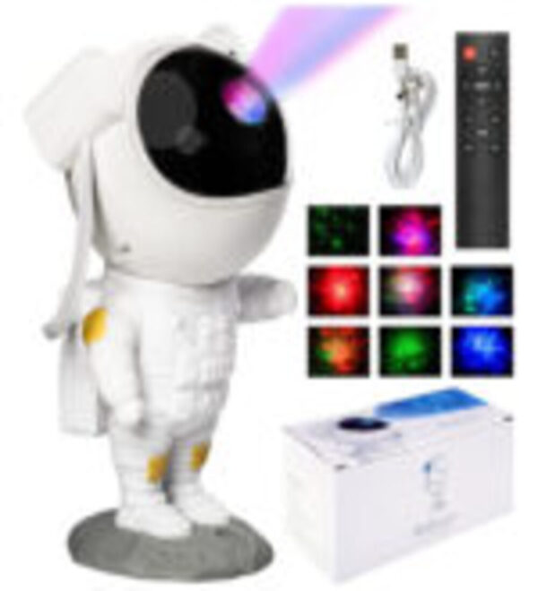 Projetor Astronauta Lua Galaxia Infantil Abajur Led Menino