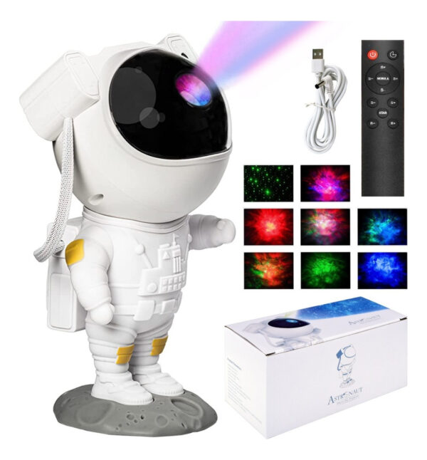 Projetor Astronauta Lua Galaxia Infantil Abajur Led Menino - Imagem 10