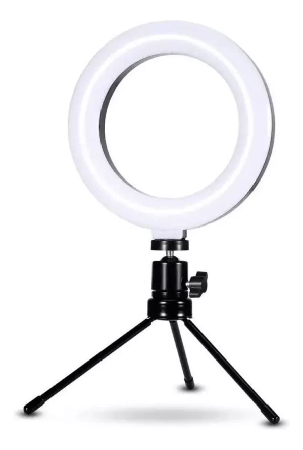 Ring Light De Mesa Iluminador De Led Tripé 6 Polegadas 16cm - Imagem 9